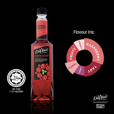 DaVinci Raspberry Rhapsody Syrup 750ml - Hot Cold Tea, Cocktails, Mocktail, Soda